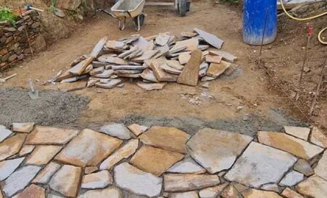 Dallage en pierre pour terrasse, Lavandou, N30