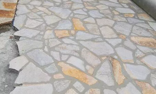 Dallage en pierre pour terrasse, Lavandou, N30