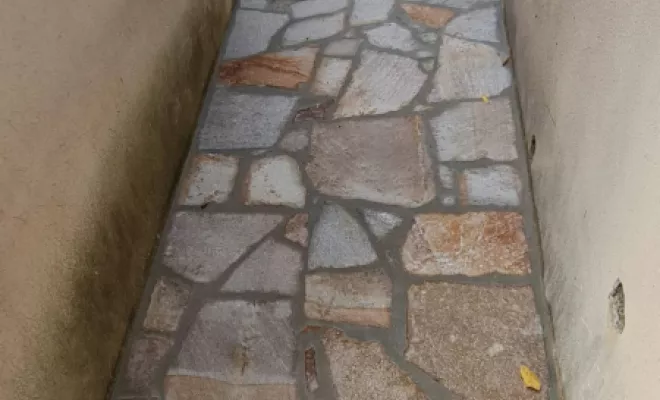 Dallage en pierre pour terrasse, Lavandou, N30