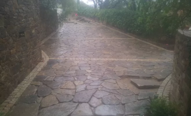 Dallage en pierre pour terrasse, Lavandou, N30