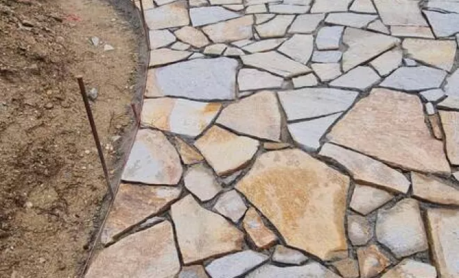 Dallage en pierre pour terrasse, Lavandou, N30