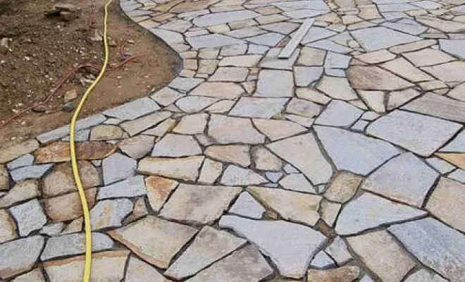 Dallage en pierre pour terrasse, Lavandou, N30